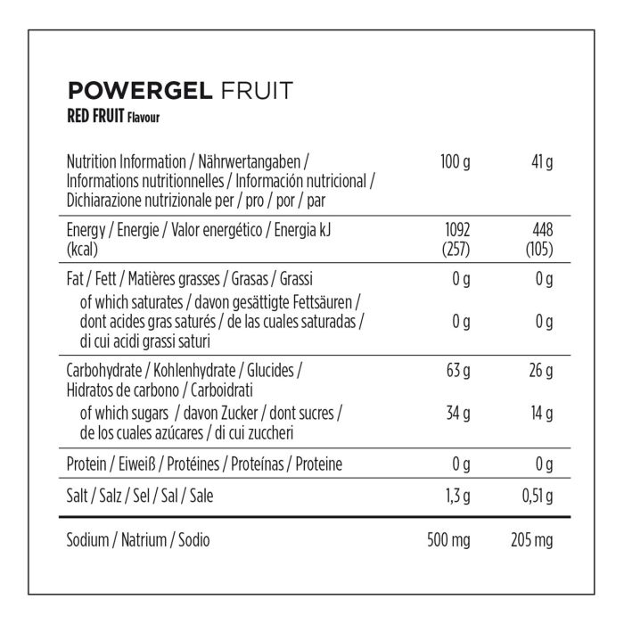Powerbar powergel fruta (24 x 41gr) - frutos rojos