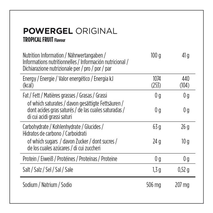 Powerbar powergel original (24 x 41gr) - frutas tropicales