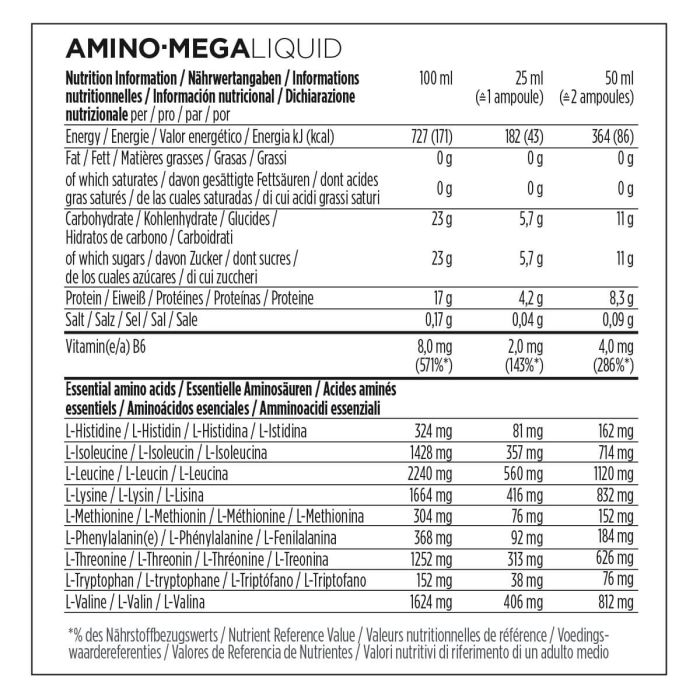 Powerbar amino mega liquido (20 x 25 ml)