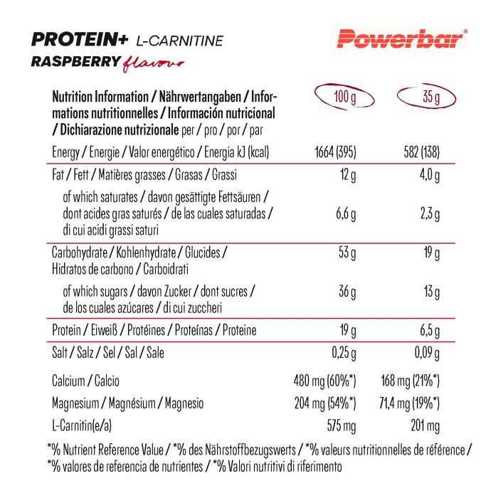 Powerbar proteine+ l-carnitina (30 x 35gr) - yogurt al lampone