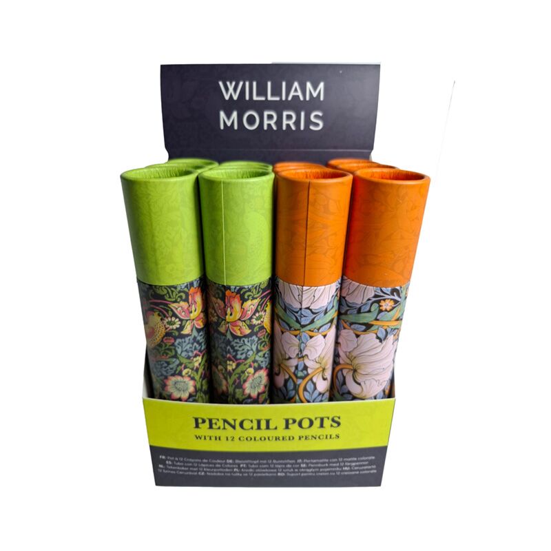 Astuccio da disegno Union William Morris con 12 matite colorate