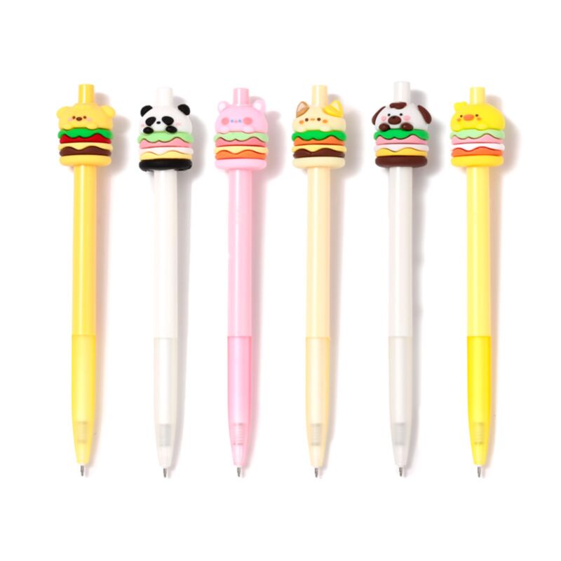 Foodiemals Hamburger Fine Writer Pen - Black