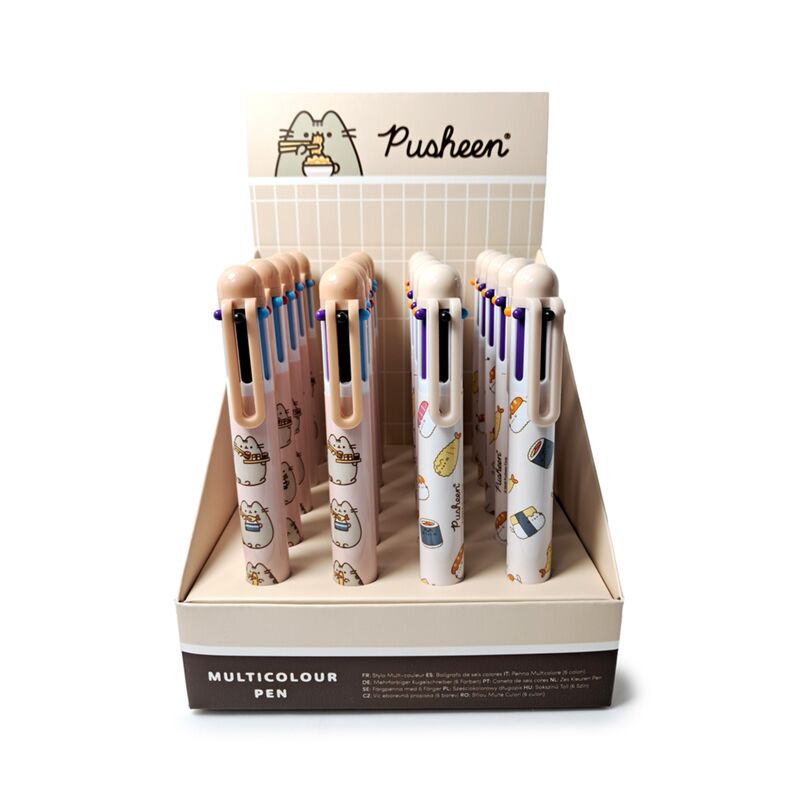 Union pusheen de kat sushi club meer kleuren pen (6 kleuren)