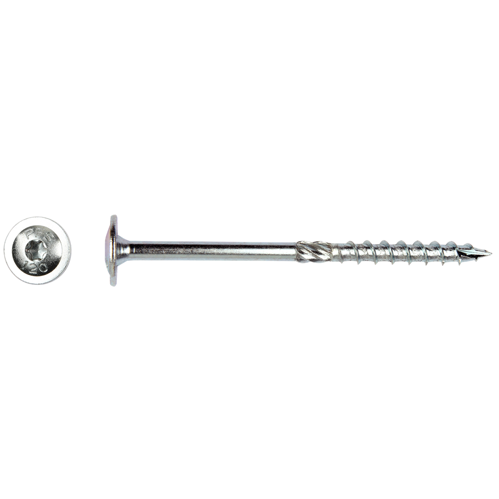 Pgb-europa pfs+ | tornillo para madera cabeza brida pfs t30 ø 6x60 zn | 100 piezas pfettg001006000603