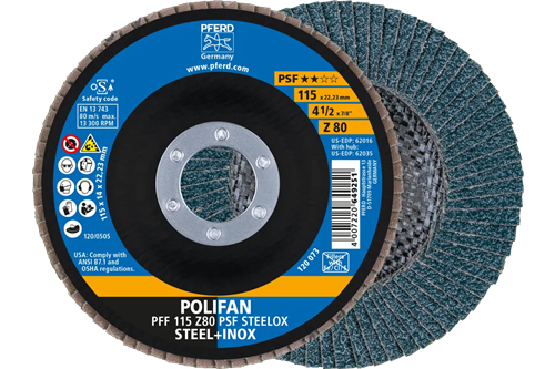 Disco lamellare Pferd 115mm z80 steelox | 10 pezzi