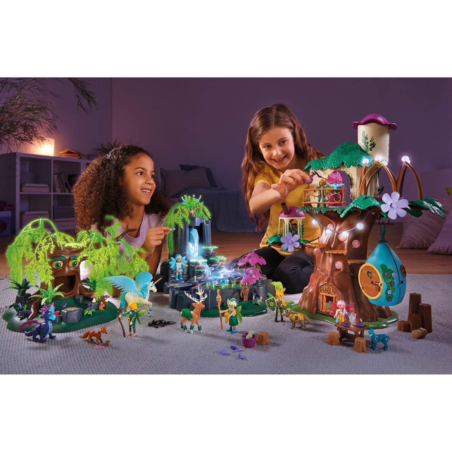 Playmobil Ayuma Crystal Fairy e Bat Fairy con totem Animali