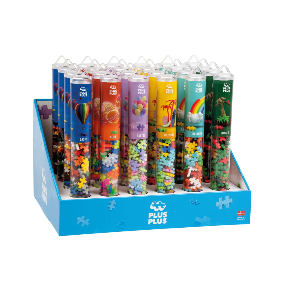 Plus plus mix di colori multipli: tubo da 24 pezzi display plus-plus (7282)