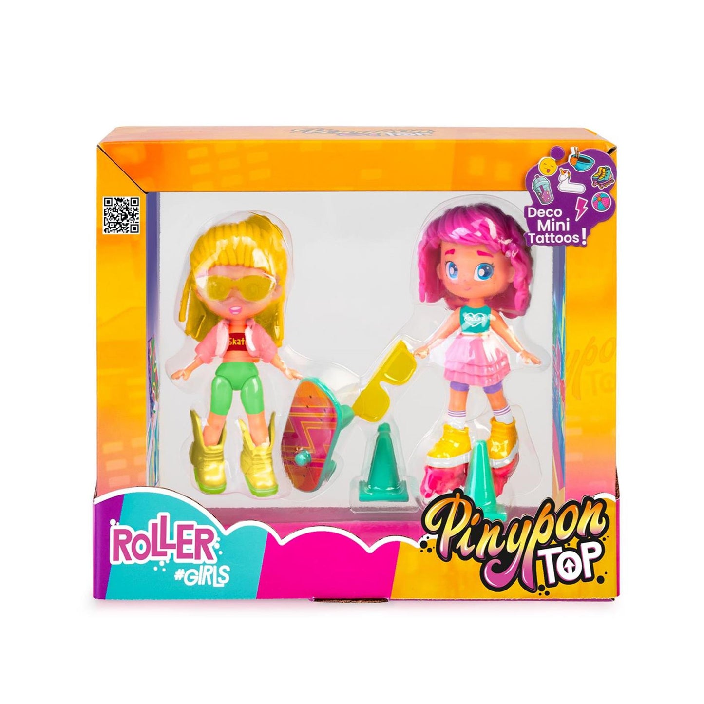 Set da ragazza top roller Pinypon con tatuaggi