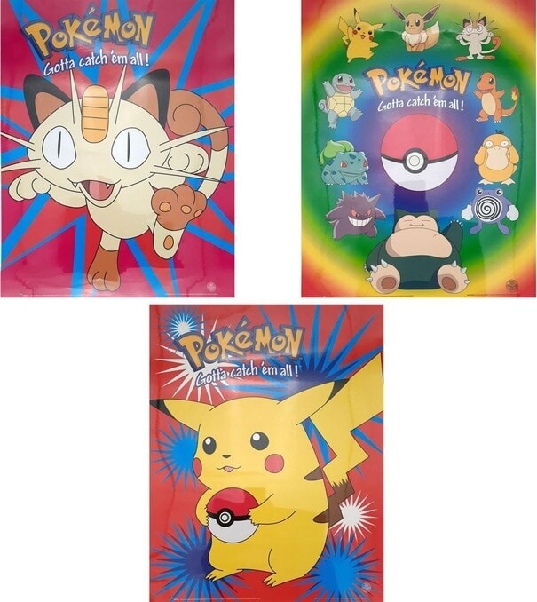 Pokemon pokémon poster de lujo set 3 en surtido 50 x 40 cm plastificado
