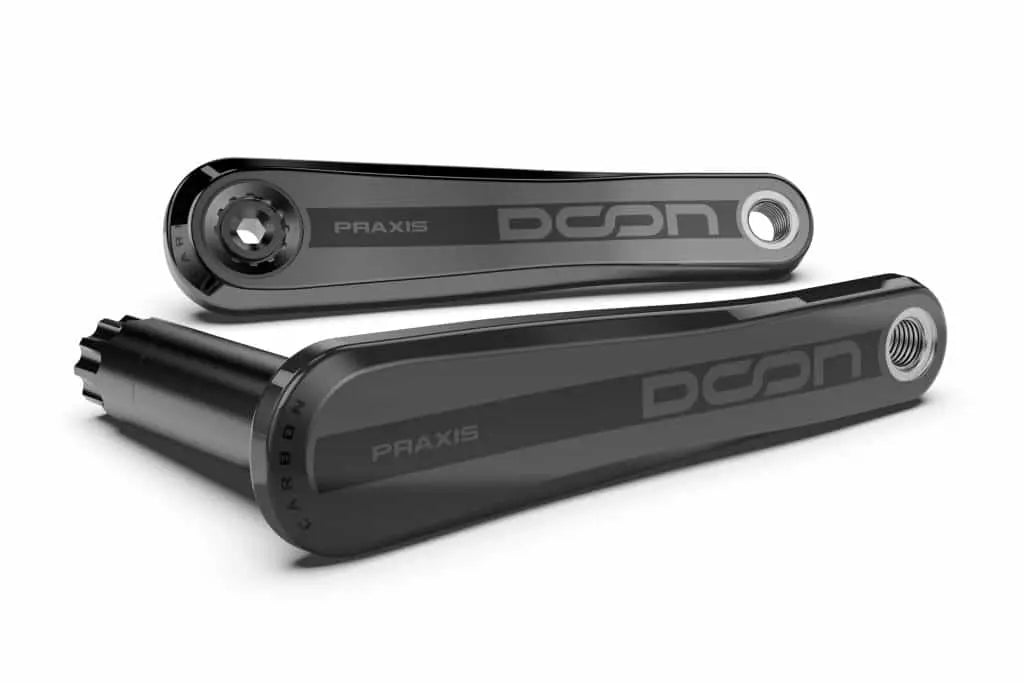 Guarnitura Praxis doon carbon m30-thru 160mm (set bracci)
