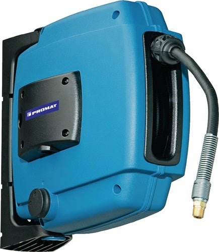 Avvolgitubo Promat tecwerk con supporto a parete | per aria compressa | lunghezza tubo 8 m | collegamento di uscita orientabile 1 4? ag-9000425384