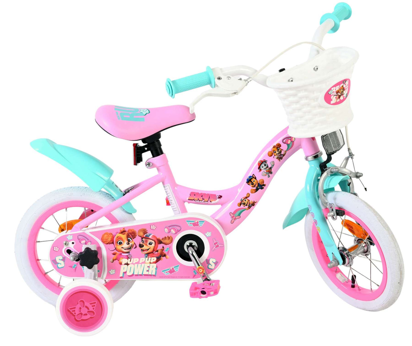 Bicicleta infantil Volare Paw Patrol - niña - 12 pulgadas - rosa