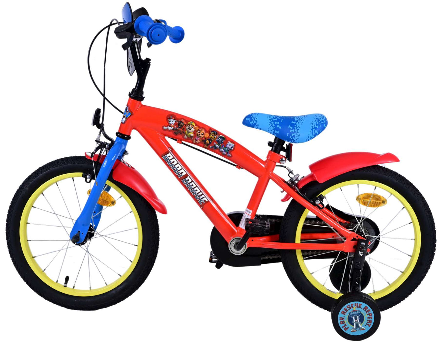 PAW PATROL Patrol Bike Bike Boys de 16 pulgadas Red Dos frenos de manos