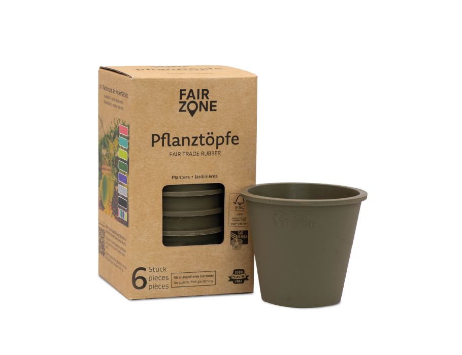 Fairzone Plant Pot Bubbe Olive 6 pezzi