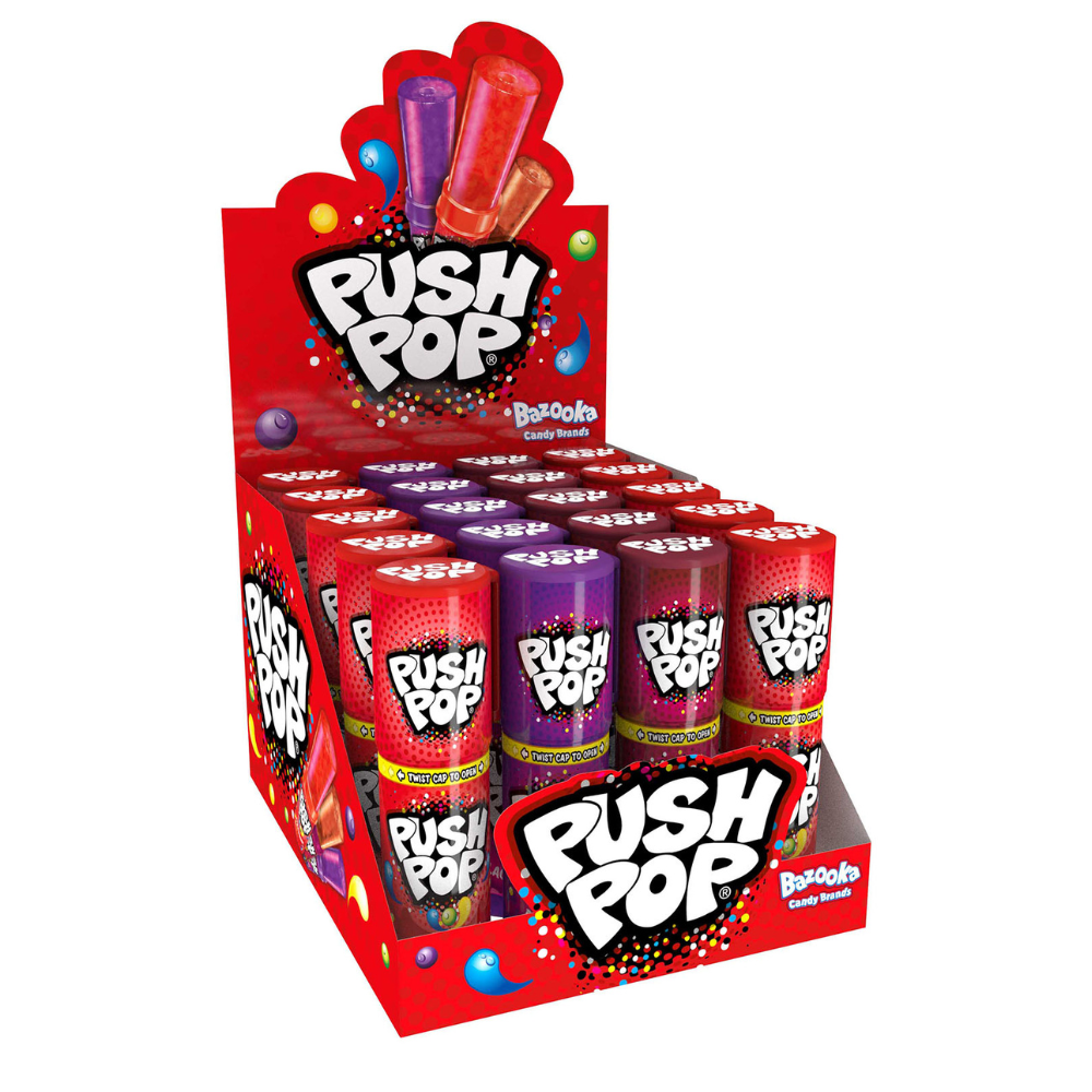 Bazooka push pop 4 gusti (20 pezzi)