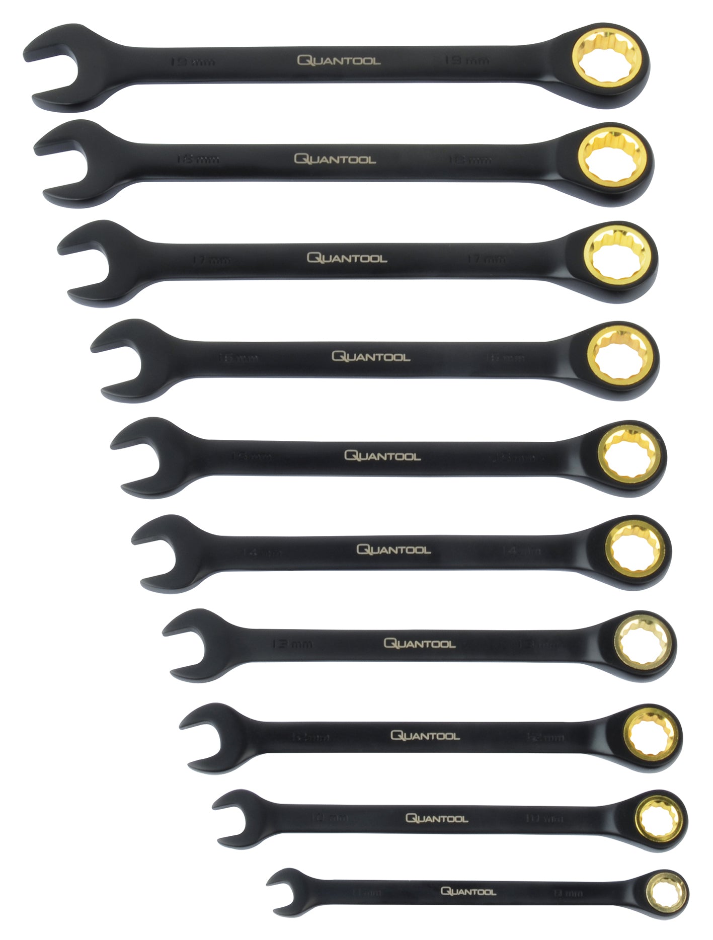 Juego de llaves de trinquete combinadas Quantool 10 piezas - q25210