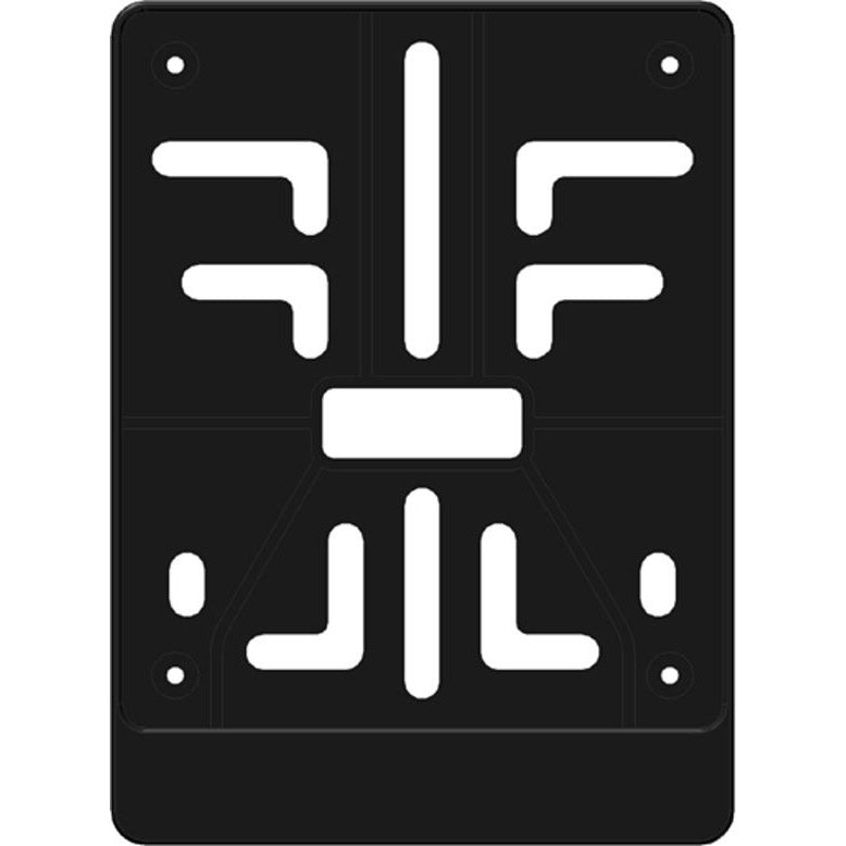 Portamatrículas 100x120 plástico negro Bélgica