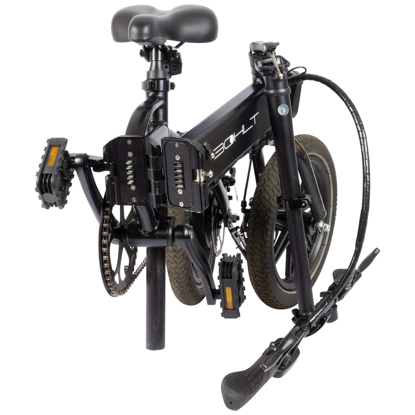 Bici pieghevole elettrica bohlt r140 nero