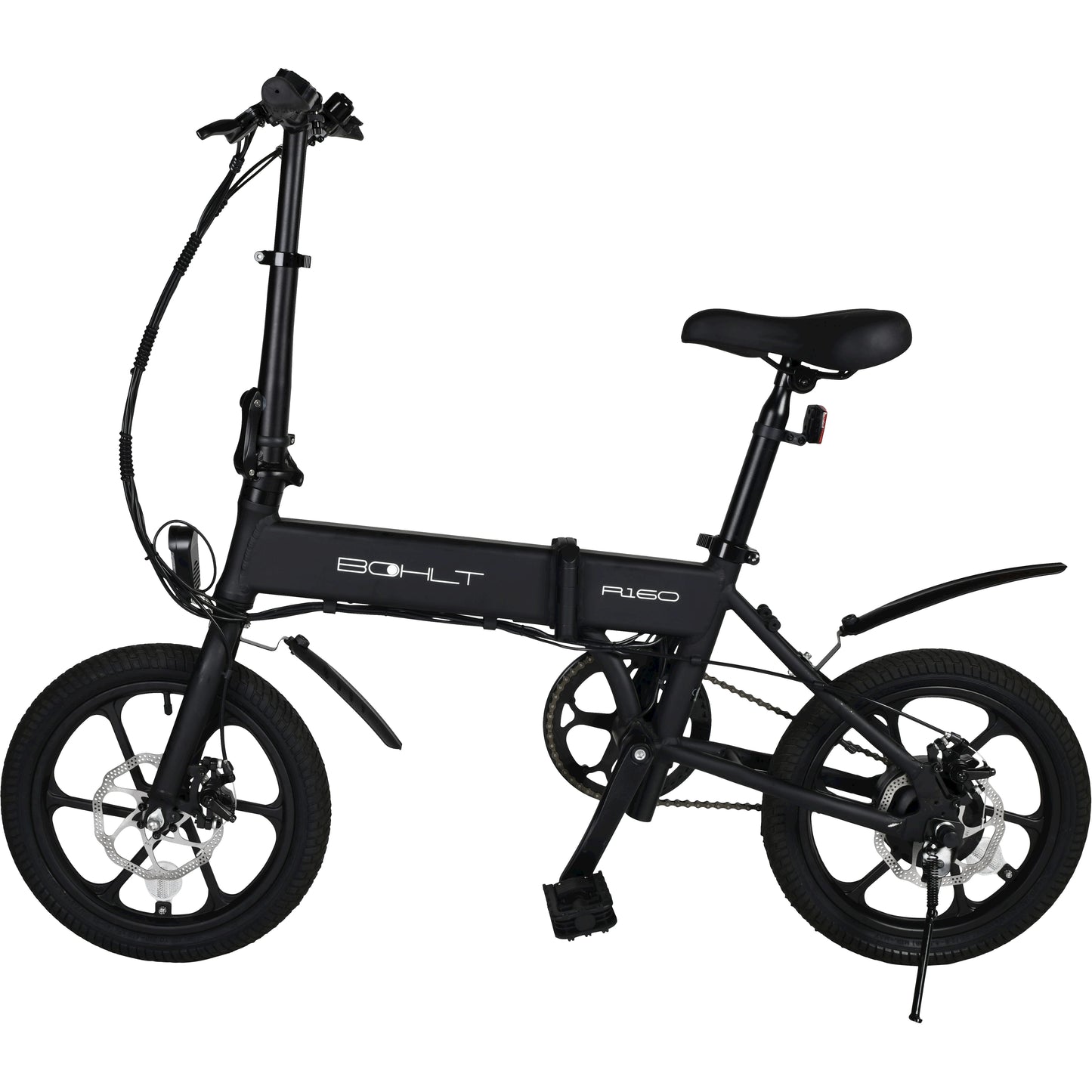 Bici pieghevole elettrica bohlt r160 nero