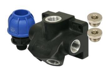 Piastra a muro Alusic inserita in:ø25mm fuori:4x1 2