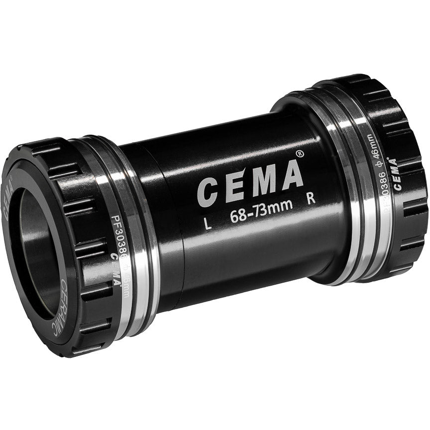 Cema Bracketas PF30 Interlock FSA386 Rotor3D+(30 mm) Negro de acero inoxidable