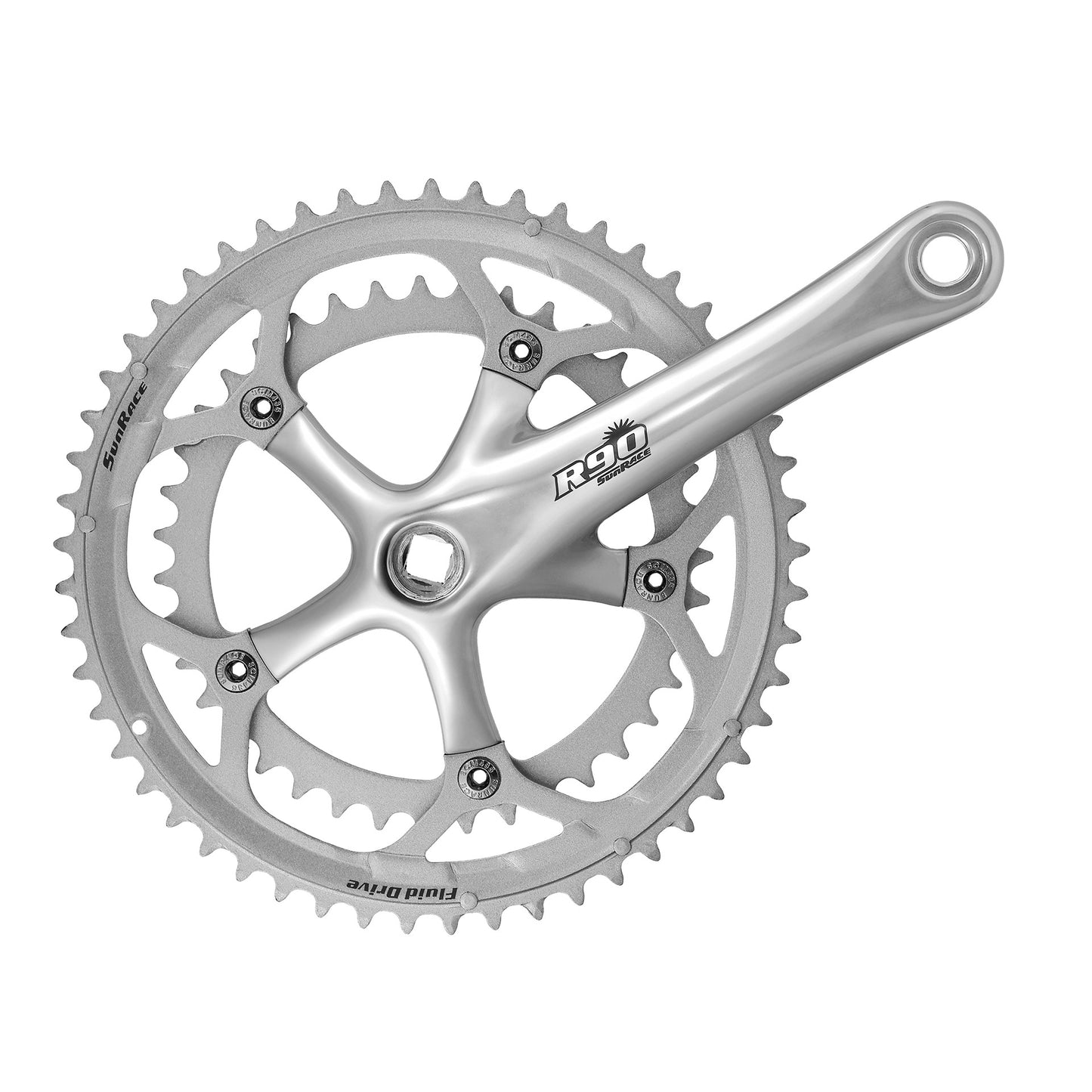 Crank set FCR96 9 velocidades 50 34t. Aluminio de 170 mm