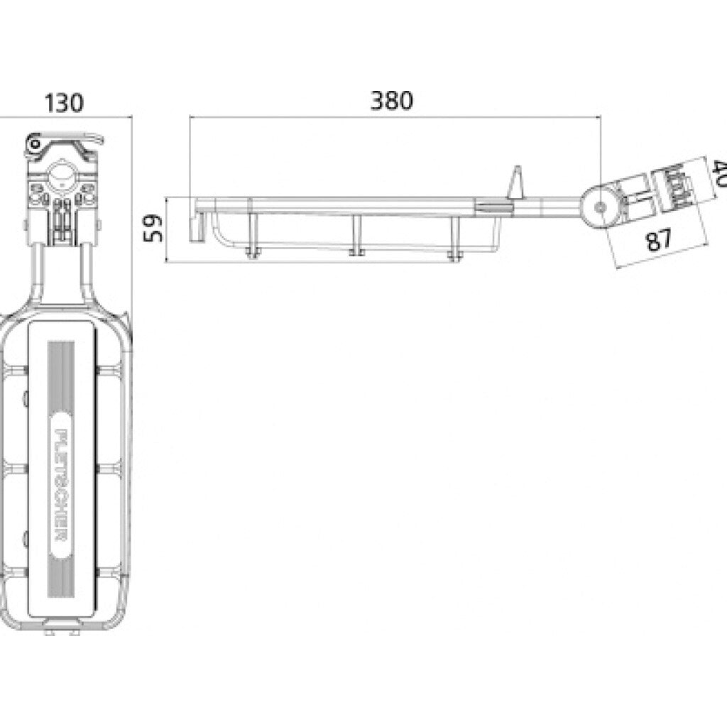 Penador de asiento con caja de almacenamiento QR Alu Silver