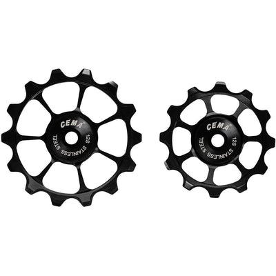 Cema derailleurwieltjes rvs shimano 12v zwart