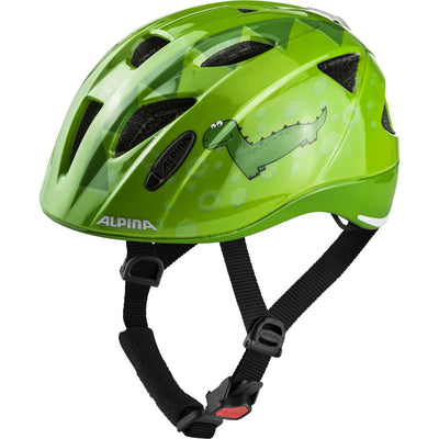 Ropa deportiva olímpica Alpina Sports Kinderhelm Ximo Flash Green Dino 47-51 Gloss