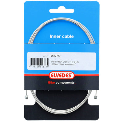 Elvedes schakel binnenkabel 2250mm rvs �1,25mm n t-nippel
