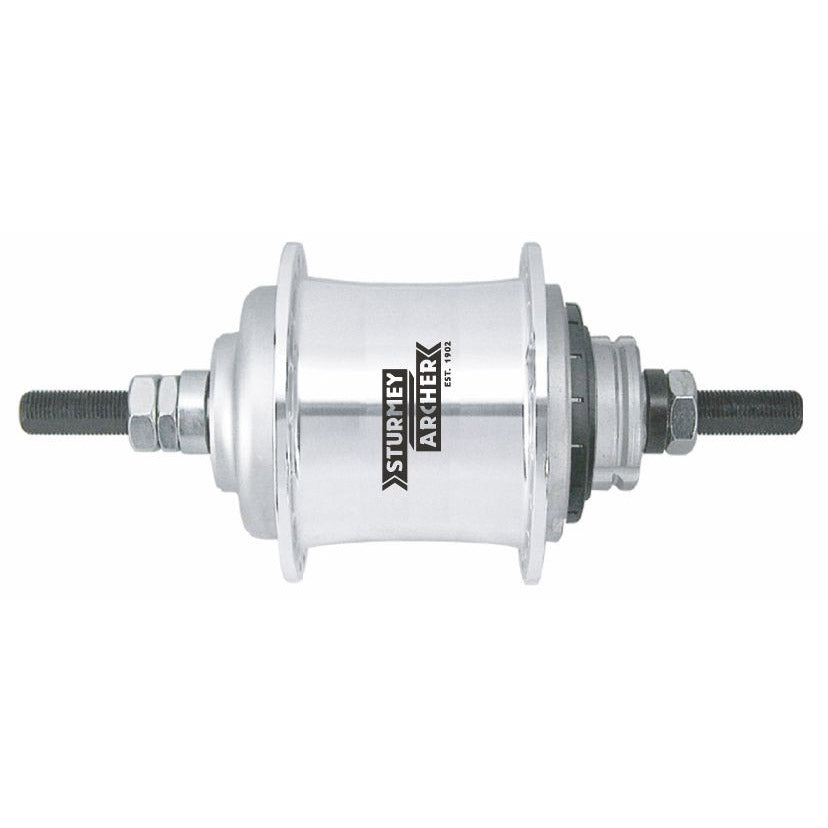Mozzo Sturmey Archer S-RF3 3 velocità a ruota libera - 36 fori - argento