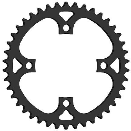 Gear Bosch, Yamaha, Bafang, Brose 1 2x3 32 Narw 44t