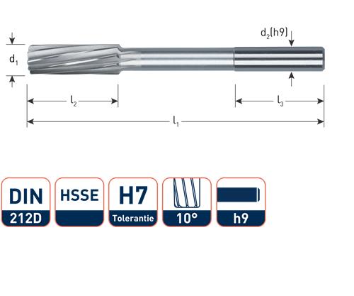 Alesatore a macchina Rotec cil.h7 14.0mm
