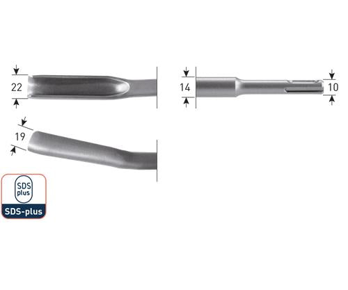 Scalpello per scriccatura Rotec sds 250mm
