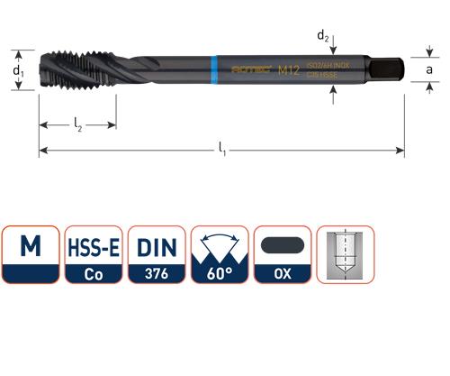 Rubinetto macchina Rotec din376 m16 cieco in acciaio inox