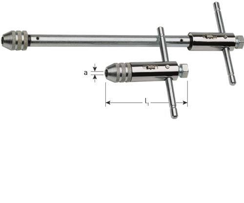 Manovella per rubinetto a cricchetto Rotec n.2 m5-m12 lunga