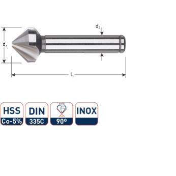 Fresa per svasatore Rotec 90°. acciaio inossidabile 10,0 mm