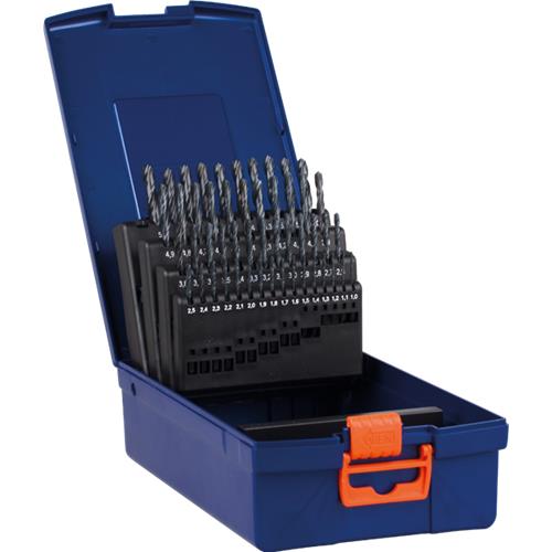 Set di punte elicoidali Rotec 1-6x0,1mm hss 50 pezzi
