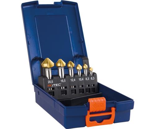 Set di frese per svasatore Rotec 3 frese 6,3 20,5 rivestite in stagno