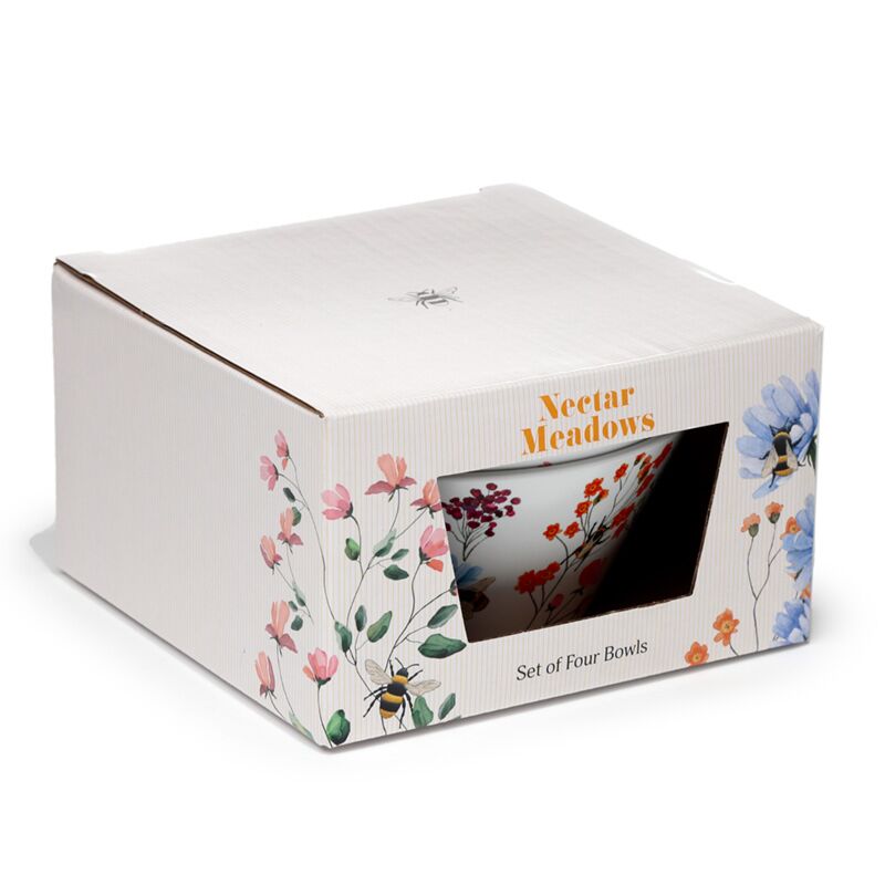 Set di prati nettare di 4 ciotole picnic sostenibili