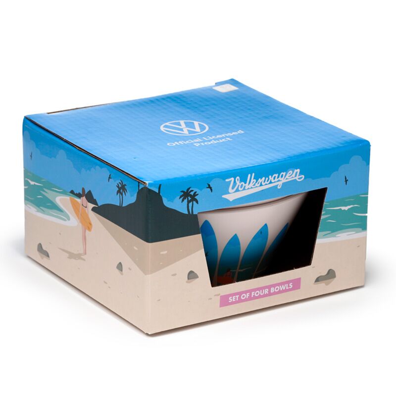 Vw T1 Volkswagen Van Waves Set di 4 ciotole da picnic RPET sostenibili