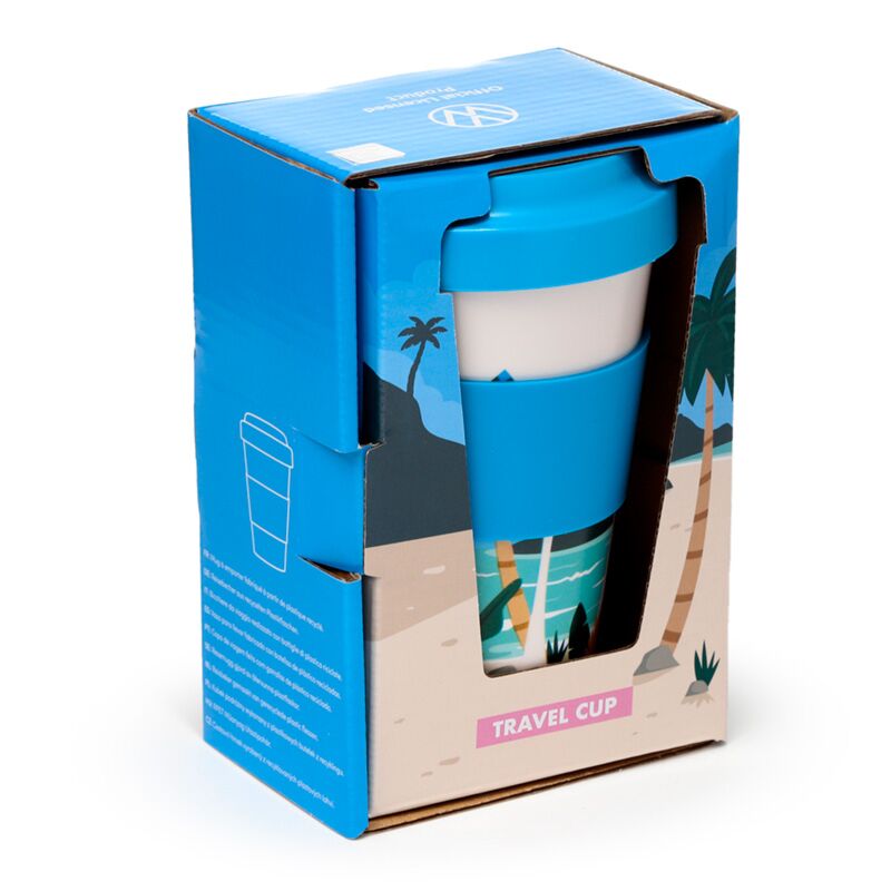 VW T1 Volkswagen Van Waves Set RPET Sostenible Thermos Cup Travel Mok 400ml