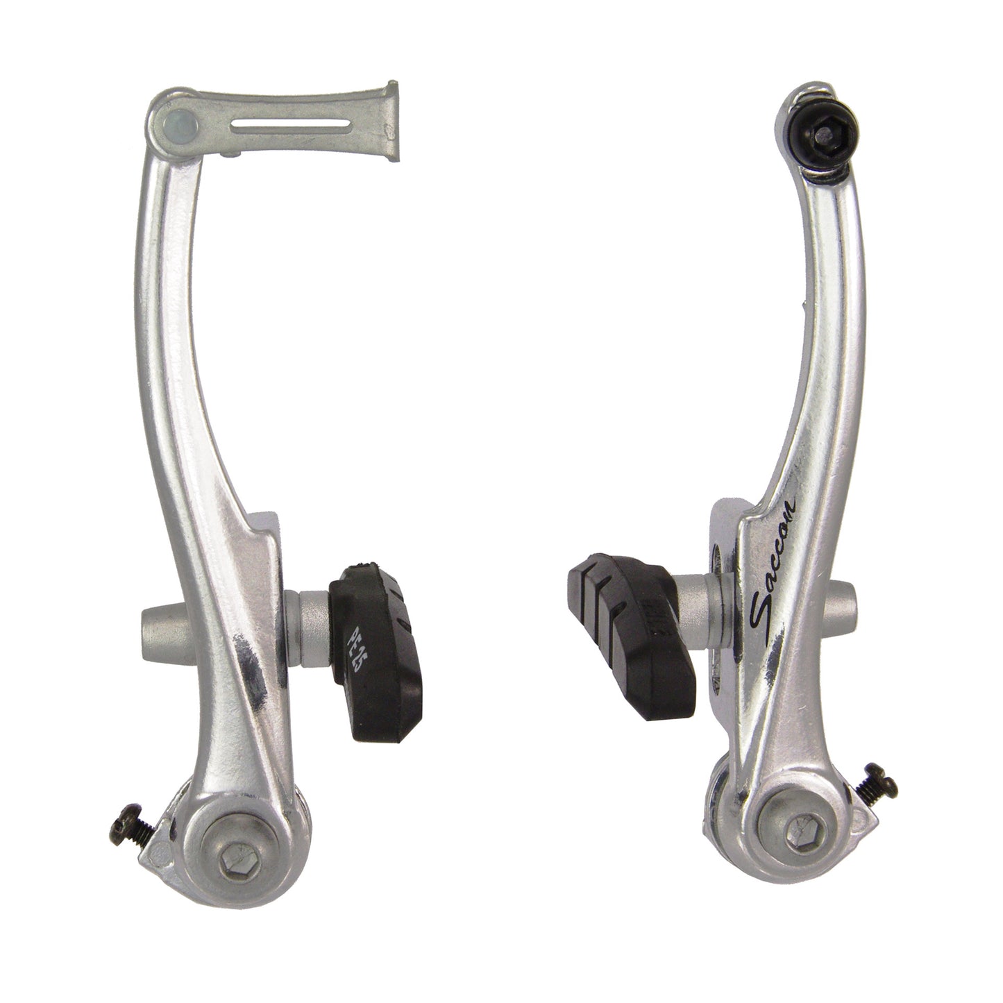 Saccon V-Brake E-Bikes (pastillas de freno) 110 mm de plata