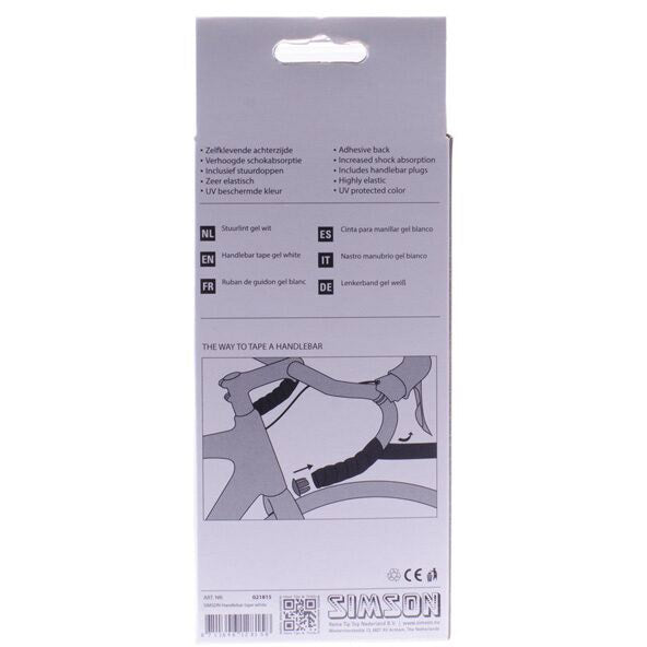 Simson Stering Lint Gel White (bici da corsa, shock -absorbing, comodo)