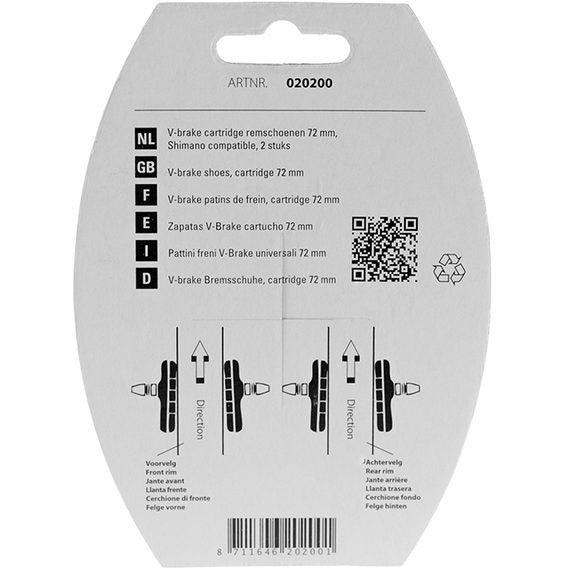 Simson V-Brake Cardridge Frence Shoe CPL.
