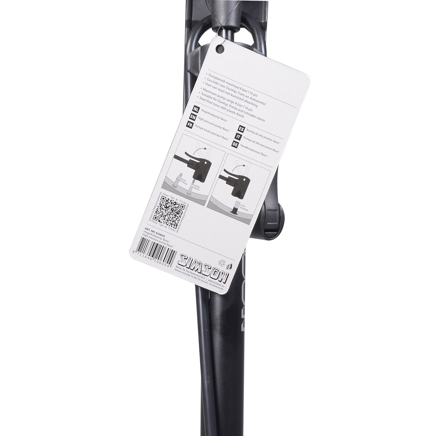 Pompa ad alta pressione di base 60 cm nero