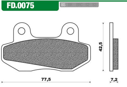 Disc Brake Block FD0075 NSR China