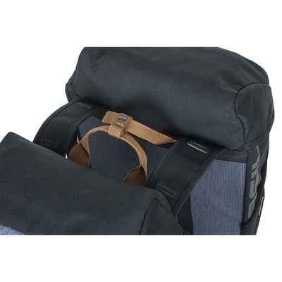 Basil Miles Double Bicycle Borse, Waterproof, Universal Bridge System, 34L, antracite nero