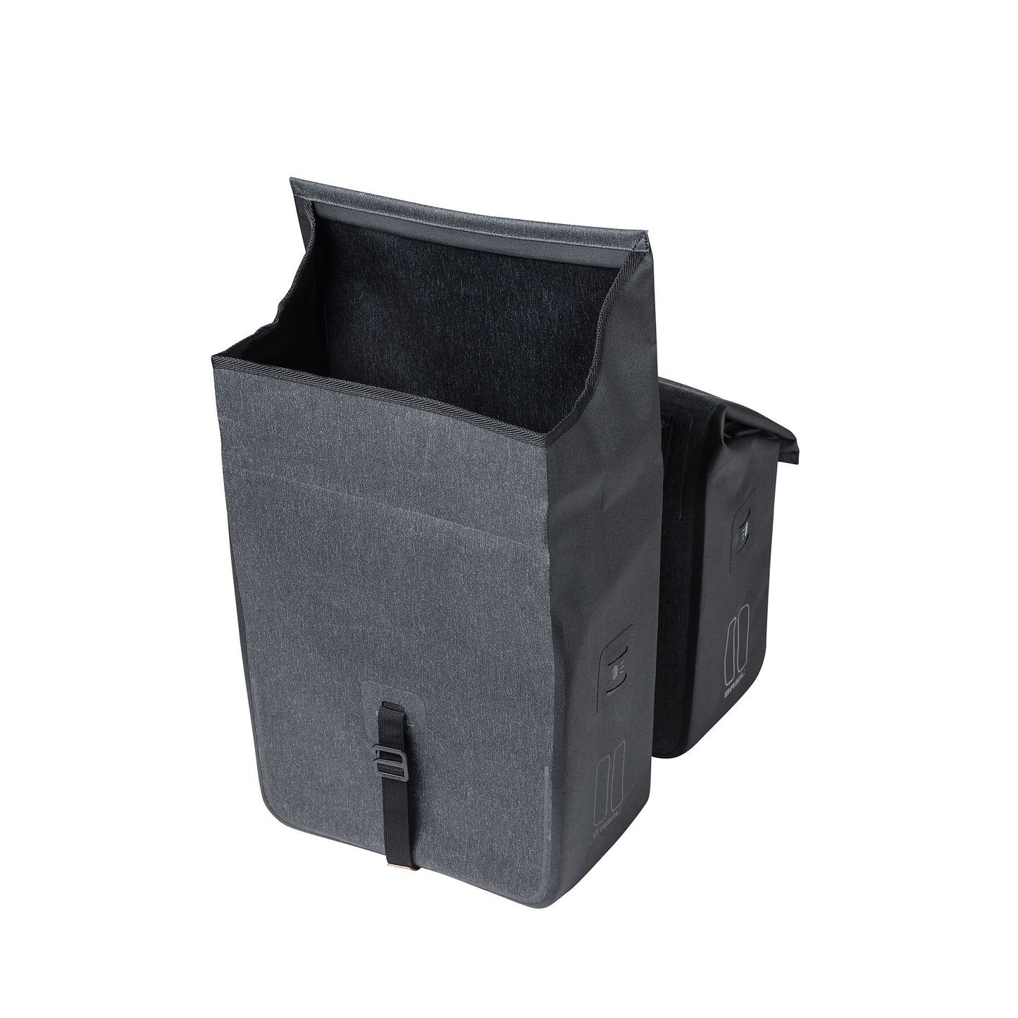 Bolso de bicicleta doble seca urbana de albahaca - gris, 50l
