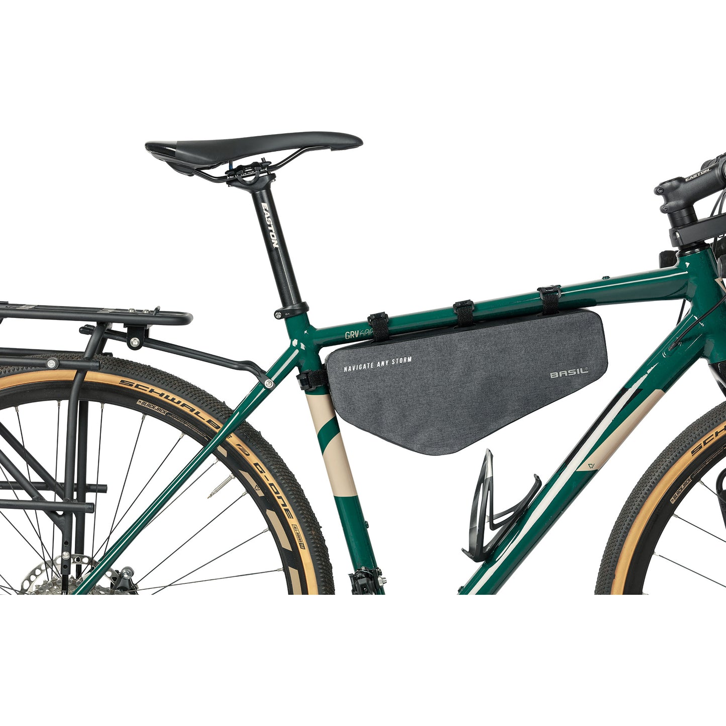 The Basil Navigator Storm Frametas - Waterproof bicycle bag - Unisex - Black